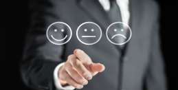 emojis como símbolo para avaliar a satisfação do cliente